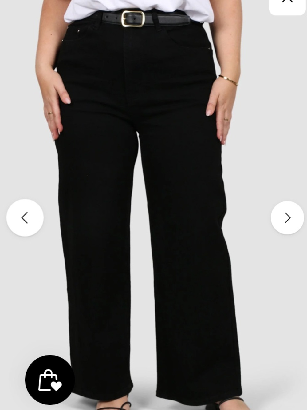 Fayt The Label Axel Wide Leg Black wash women’s plus jeans sz 26 NWT